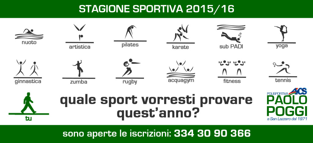 Iscrizioni sport 2015 San Lazzaro Bologna